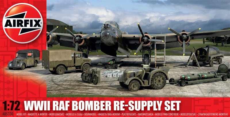 Image 0 of Airfix 1/72 WWII RAF Bomber Re-Supply Set Model Diorama Kit