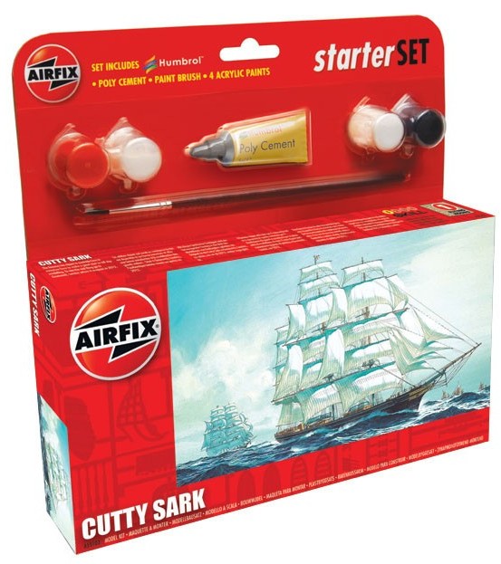 Image 0 of Airfix Cutty Sark Clipper Ship (4L) Small Starter Set w/paint & glue