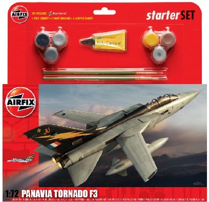 Image 0 of Airfix 1/72 Panavia Tornado F3 Fighter Large Starter Set w/paint & glue