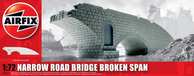 Image 0 of Airfix 1/72 Narrow Road Bridge Broken Span Resin Ready-Built Unpainted (D)