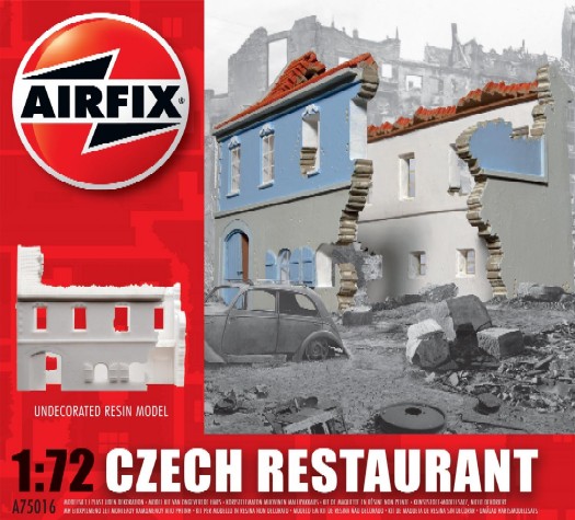 Image 0 of Airfix 1/72 WWII Czech Ruined Restaurant Resin Ready-Built Unpainted (D)