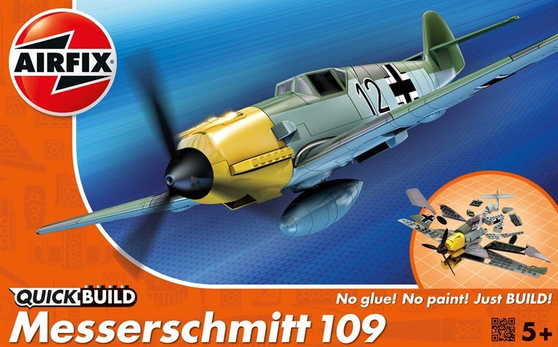 Image 0 of Airfix Quick Build Messerschmitt Bf109 Fighter (Snap)