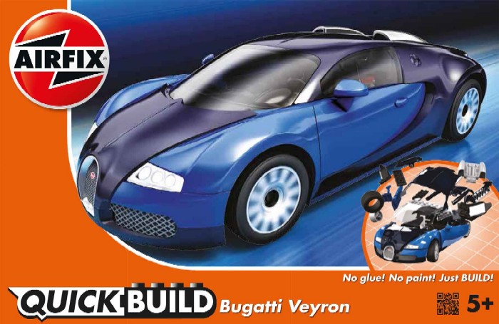Image 0 of Airfix Quick Build Bugatti Veyron Car (Snap)