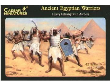 Caesar Miniatures 1/72 Ancient Egyptian Warriors (Heavy Infantry w/Archers) (42)