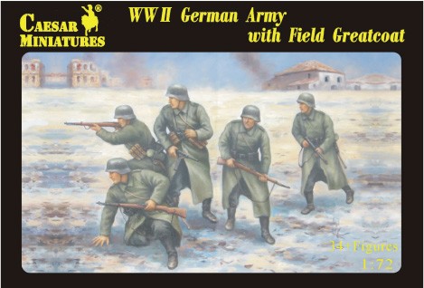 Image 0 of Caesar Miniatures1/72 WWII German Army w/Field Greatcoat (34)