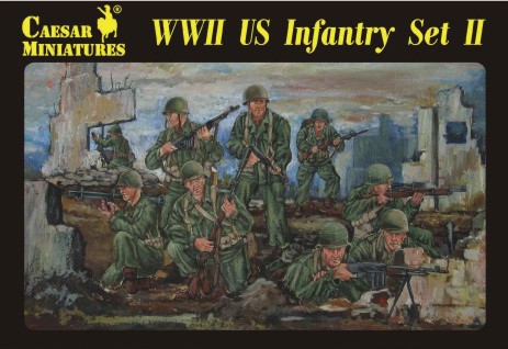 Caesar Miniatures 1/72 WWII US Infantry Set #2 (34)