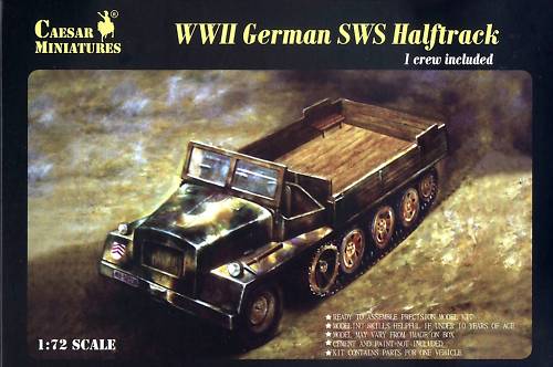 Caesar Miniatures 1/72 WWII German sWS Halftrack w/Figure