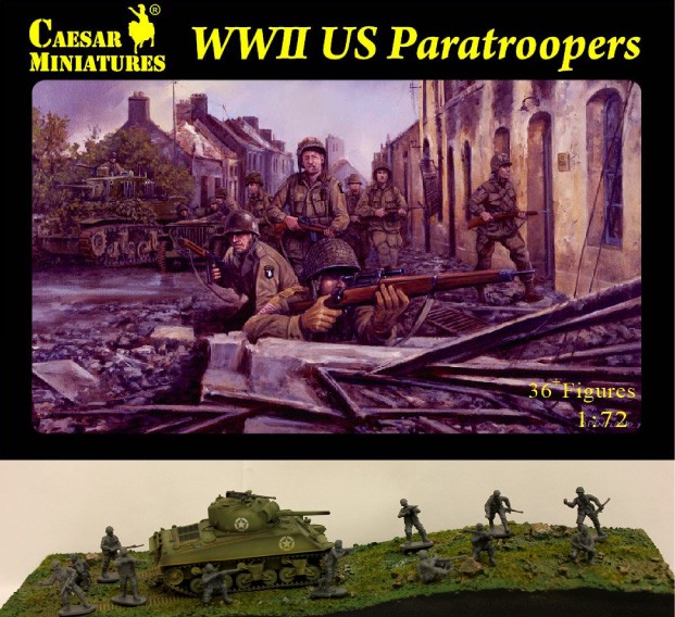 Image 0 of Caesar Miniatures 1/72 WWII US Paratroopers (33)