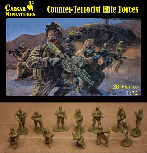 Image 0 of Caesar Miniatures 1/72 Counter-Terrorist Elite Forces (30+)