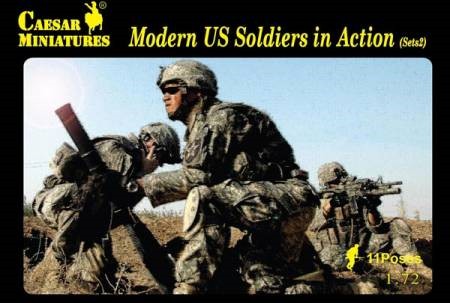 Caesar Miniatures  1/72 Modern US Soldiers in Action Set #2 (19 w/access) 94