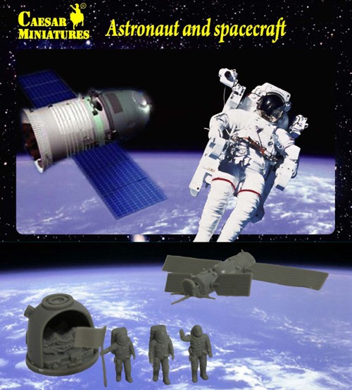 Image 0 of Caesar Miniatures 1/72 Astronauts (3) & Spacecraft (2)