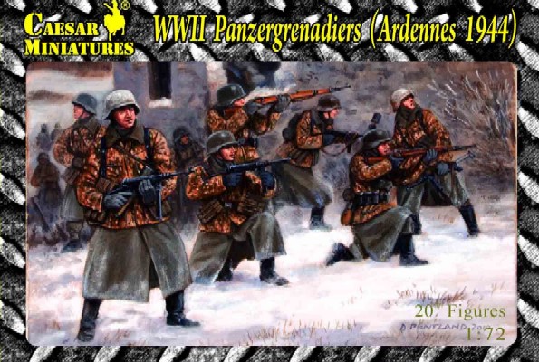 Caesar Miniatures 1/72 WWII Panzergrenadiers Western Ardennes 1944 (20)