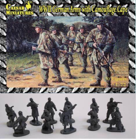 Caesar Miniatures 1/72 WWII German Army w/Camouflage Cape (34)