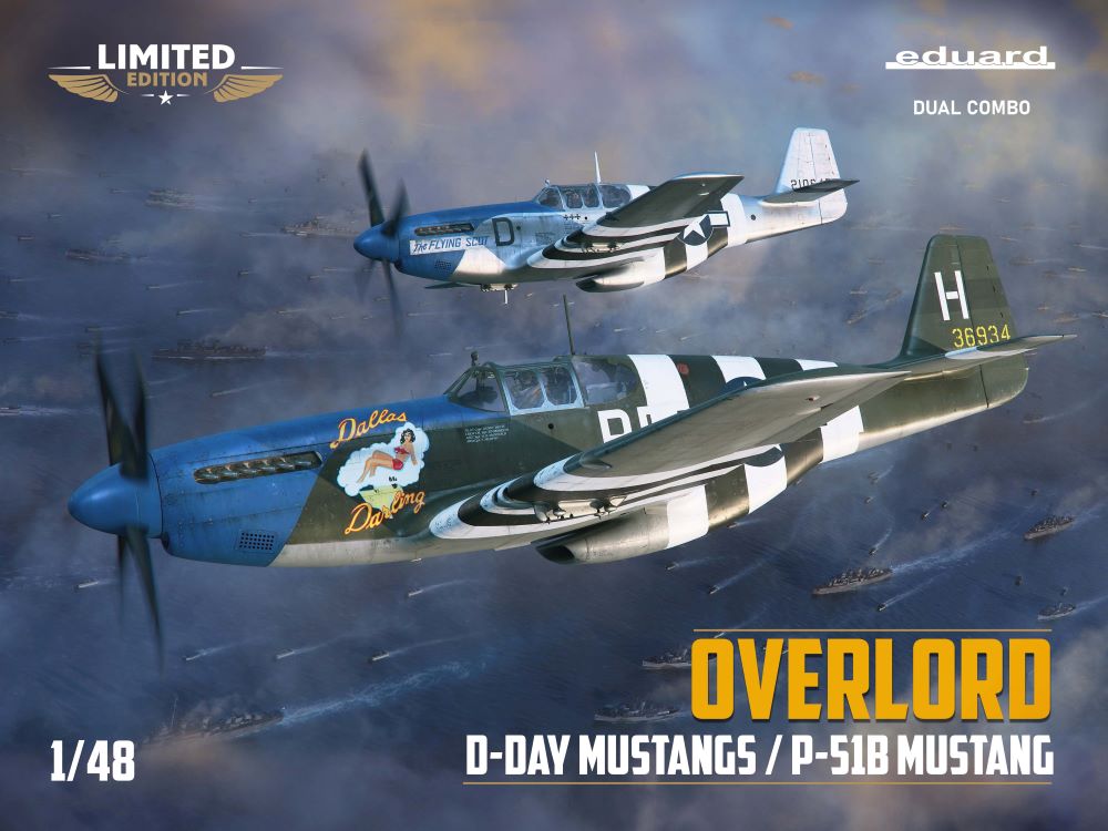 1/48 Overlord D-Day Mustang P51B Fighter Dual Combo (Ltd Edition Plastic Kit)