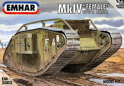 Image 0 of Emhar 1/72 WWI Female Mk IV Tank