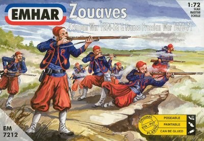 Image 0 of Emhar 1/72 Crimean War 1854-56 & Franco Prussian War 1870-71 Zouaves (50)