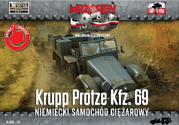 First To Fight Models 1/72 WWII Krupp Protze Kfz 69 Army Truck