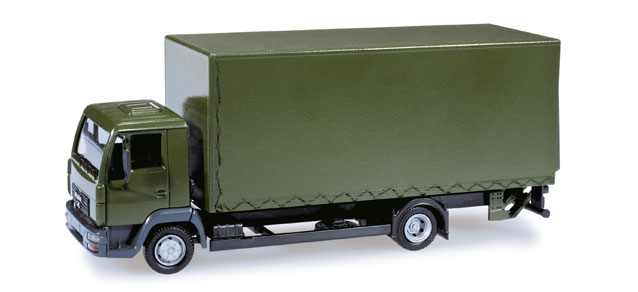 Image 0 of Herpa Minitanks 1/87 MAN Le2000 German German Cover-Type Truck w/Side Plate for 