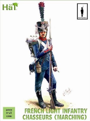Image 0 of Hat 28mm Napoleonic French Light Infantry Chasseurs Marching (32) (D)
