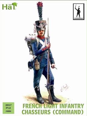 Image 0 of Hat 28mm Napoleonic French Light Infantry Chasseurs Command (32) (D)