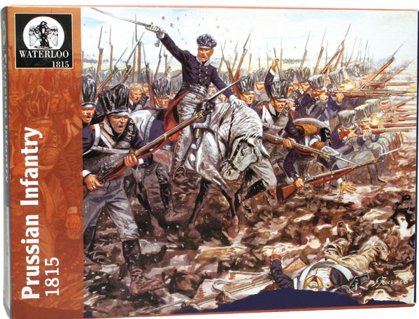 Hat 1/32 Waterloo: Prussian Infantry 1815 (13 & 1 Horse)