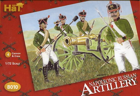 Hat 1/72 Napoleonic Russian Artillery (4 Sets)