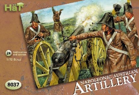 Hat 1/72 Napoleonic Austrian Artillery (24) (Re-Issue)
