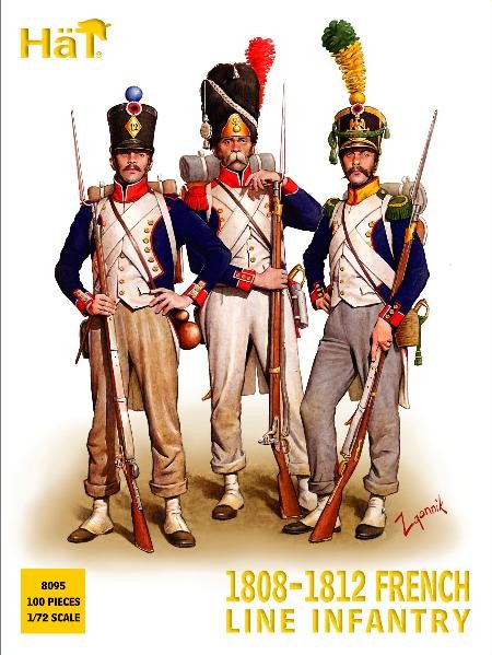 Hat 1/72 1808-1812 Napoleonic French Infantry (100) (Re-Issue)