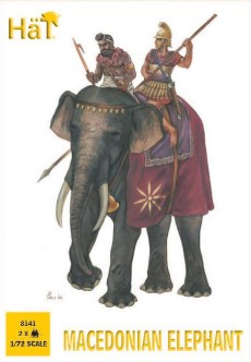 Hat 1/72 Macedonian Elephant (2 w/2 Figs)