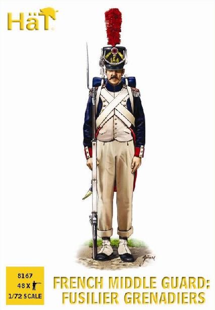 Hat 1/72 French Middle Guard Fusilier Grenadiers (48) (Re-Issue)