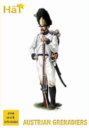 Hat 1/72 Napoleonic Austrian Grenadiers (60)