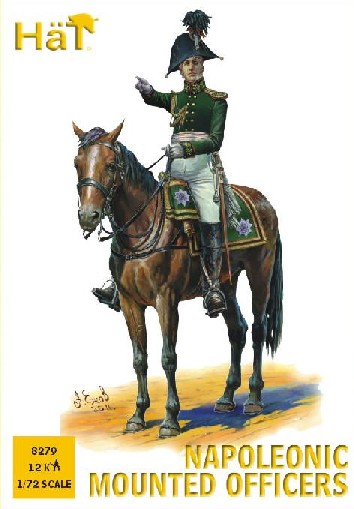 Hat 1/72 Napoleonic Mounted Officers (12)