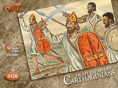 Hat 1/32 Carthaginian Light African Infantry (16) (Re-Issue)
