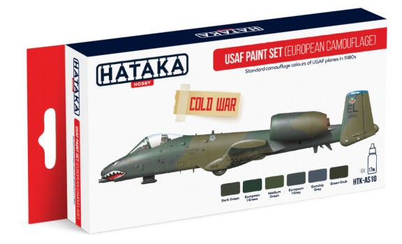 Hataka Hobby USAF 1980s Cold War Camouflage Paint Set (6 Colors) 17ml Bottles