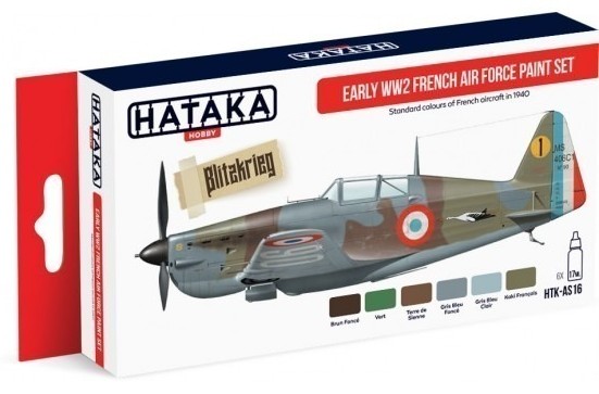 Image 0 of Hataka Hobby Early WWII French Air Force Paint Set (6 Colors) 17ml Bottles