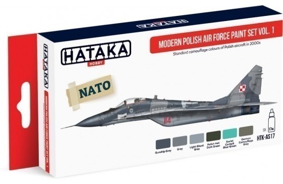 Hataka Hobby Modern Polish Air Force Camouflage Paint Set Vol.1 (6 Colors) 17ml 