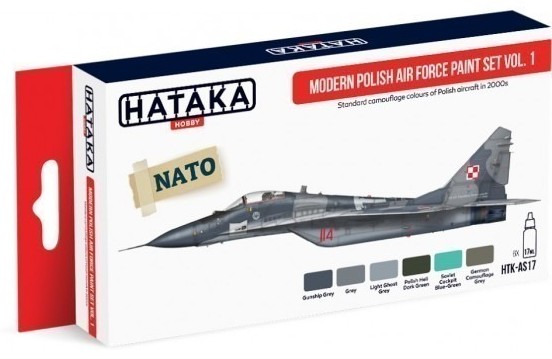 Image 0 of Hataka Hobby Modern Polish Air Force Camouflage Paint Set Vol.1 (6 Colors) 17ml 