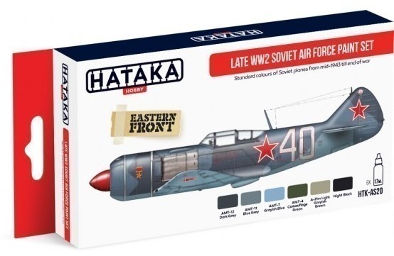 Hataka Hobby Late WWII Soviet Air Force Paint Set (6 Colors) 17ml Bottles