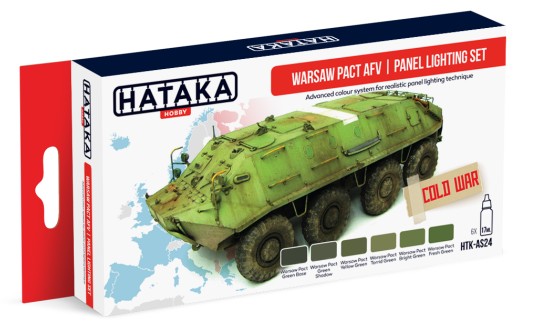 Hataka Hobby Warsaw Pact AFV Panel Lighting Paint Set (6 Colors) 17ml Bottles