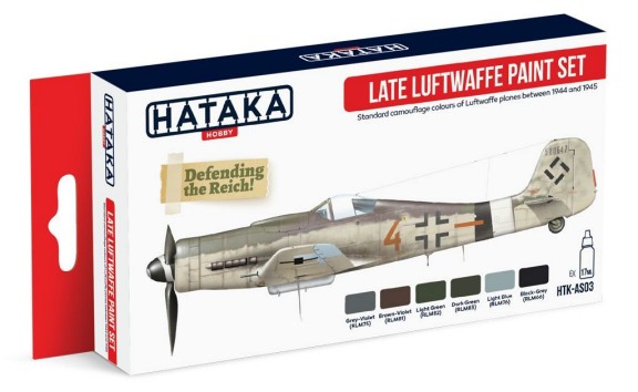 Hataka Hobby Late Luftwaffe 1944-45 Camouflage Paint Set (6 Colors) 17ml Bottles