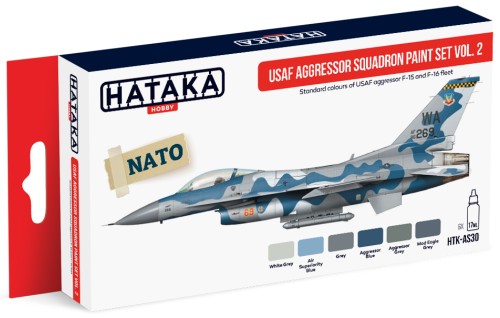 Image 0 of Hataka Hobby USAF Aggressor Squadron F15/F16 Fleet Paint Set Vol.2 (6 Colors) 17