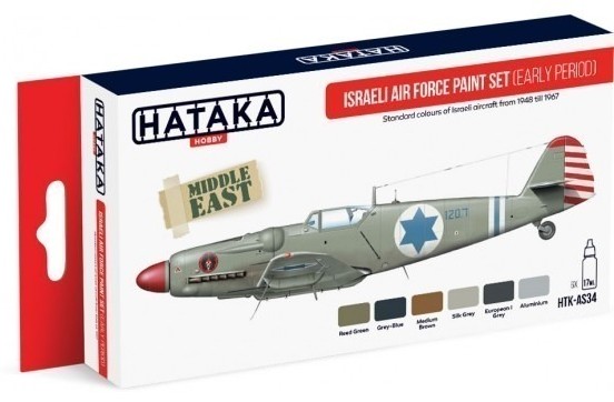 Hataka Hobby Israeli Air Force Early Period 1948-1967 Paint Set (6 Colors) 17ml 