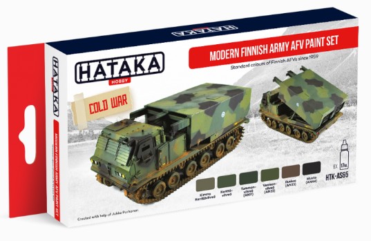 Image 0 of Hataka Hobby Modern Finnish Army AFV 1959-Present Paint Set (6 Colors) 17ml Bott