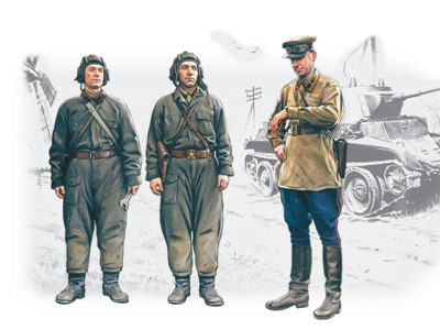 ICM Models 1/35 WWII Soviet Tank Crew 1939-1942