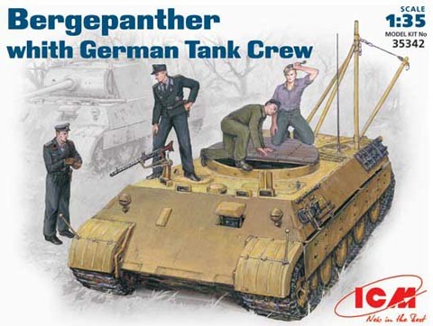 ICM Models 1/35 German Bergepanther Tank w/Crew