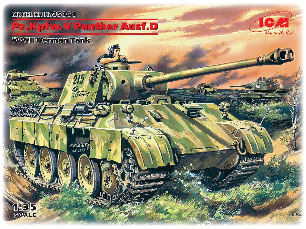 ICM Models 1/35 WWII PzKpfw V Panther Hunter Ausf D German Tank