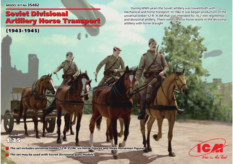 Image 0 of ICM Models 1/35 Soviet Divisional Artillery Horse Transport 