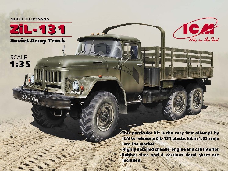 ICM Models 1/35 ZiL131 Soviet Stake Body Army Truck