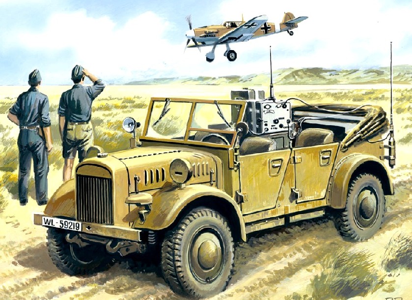 Image 0 of ICM Models 1/35 WWII Le.gl. Einheits Pkw (Kfz 2) German Radio Car (D)
