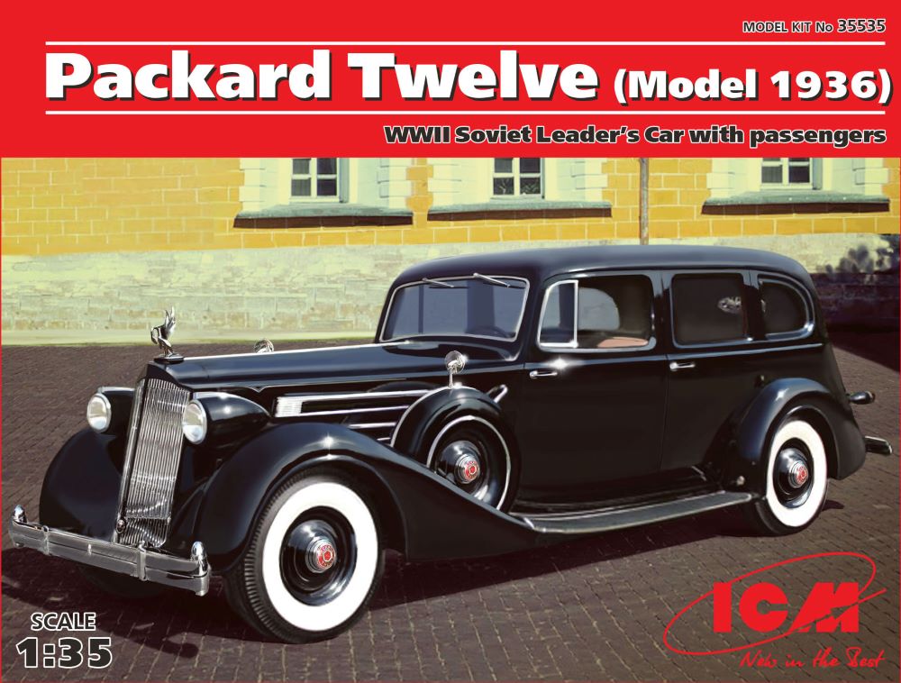 ICM Models 1/35 WWII Packard Twelve Mod 1936 Soviet Leader Car w/4 Figures